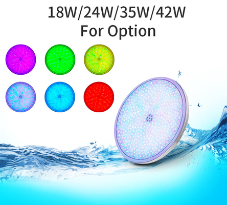 Плоской тонкой цвет света шарика заполненный смолой 18W бассейна СИД PAR56 35W RGB белый