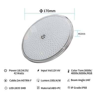RF-003B-252 бассейн СИД PAR56 RGB тонкий освещает IP68 для астрального